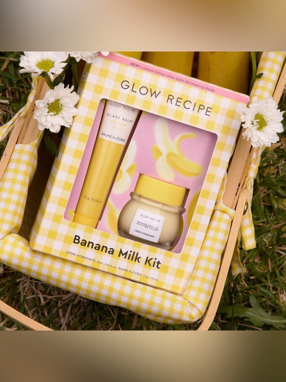 GLOW RECIPE - Banana Moisturizing Cream & Shimmer Lip Treatment Duo - NWT